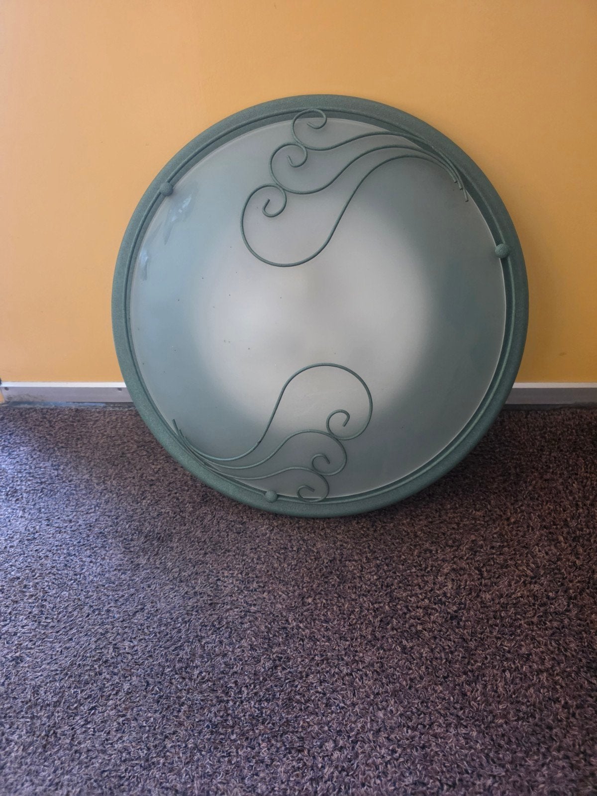 Mooie plafondlamp met sierlijke details, Huis en Inrichting, Ophalen, Groen, Zo goed als nieuw, Plafondlamp