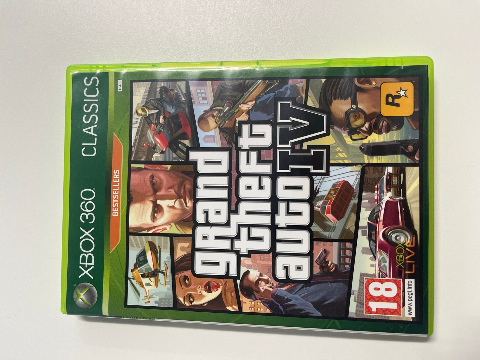 Grand Theft Auto IV (GTA 4) Xbox 360 Classics, Spelcomputers en Games, Online, Vanaf 18 jaar, 1 speler, Zo goed als nieuw