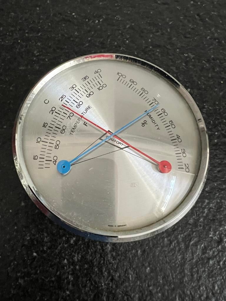 Vintage Analoog Weerstation Hydrometer Thermometer, Ophalen, Zo goed als nieuw