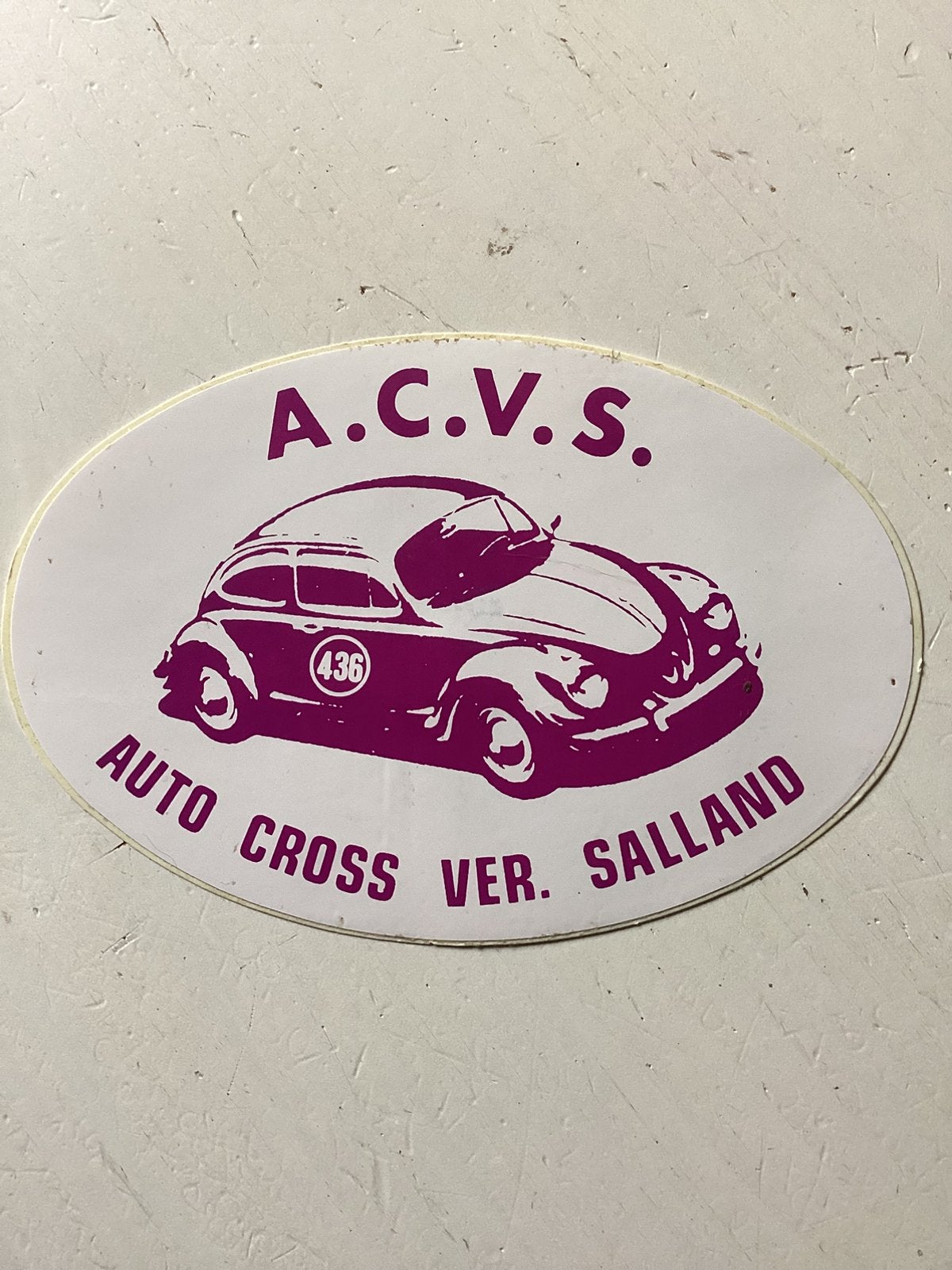 Sticker Auto Cross Vereniging Salland, Verzenden, Zo goed als nieuw, Sport