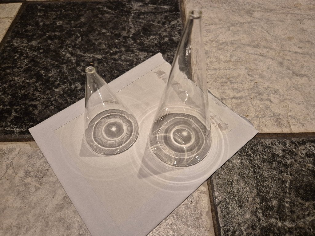 Olielamp grote en kleine kegel NIEUW, Ophalen of Verzenden, Nieuw, Glas