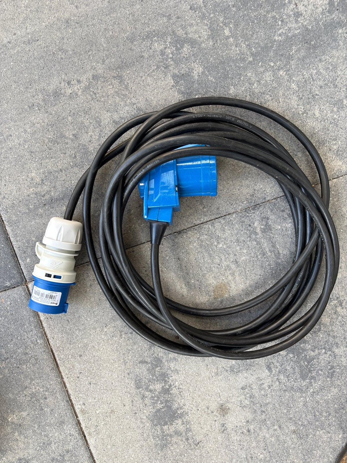 Cee verlengkabel 230V 16A voor caravan/camper 6,5m, Caravans en Kamperen, Ophalen, Gebruikt