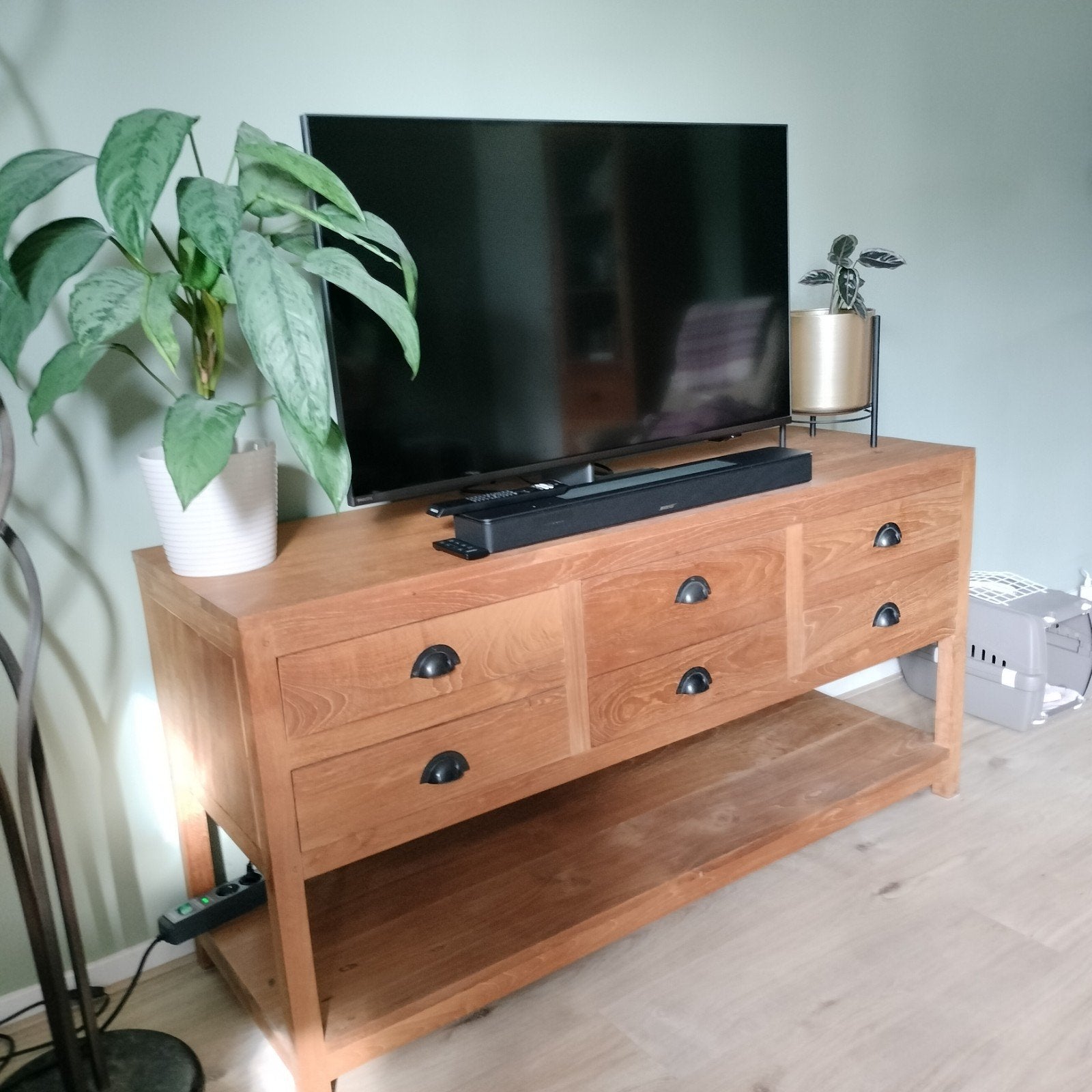 teak houten dressoir 50 x 150 x 76, Ophalen, Gebruikt, 75 cm of meer, 150 tot 200 cm