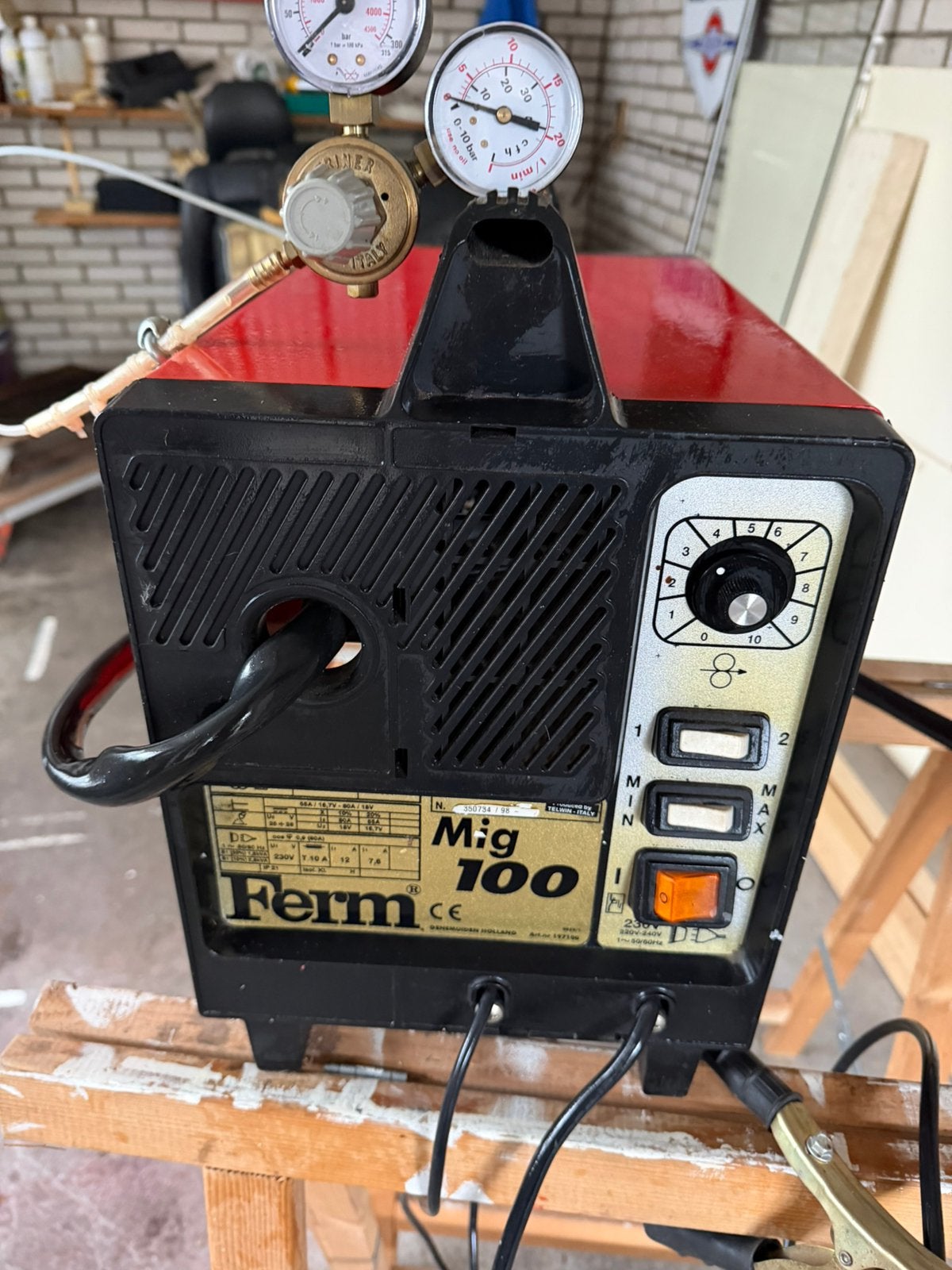 Telwin / Ferm Mig 100 Lasapparaat - ideaal voor de hobbyist, Doe-het-zelf en Verbouw, Ophalen, Gebruikt, Minder dan 150 ampère