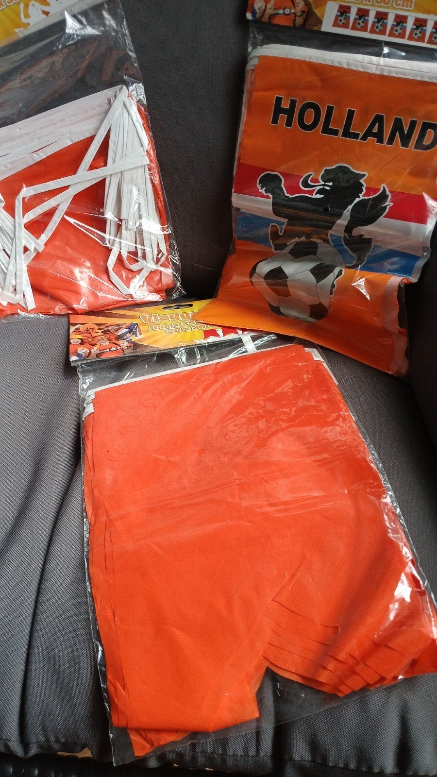 Oranje Vlaggen Set, Diversen, Ophalen of Verzenden