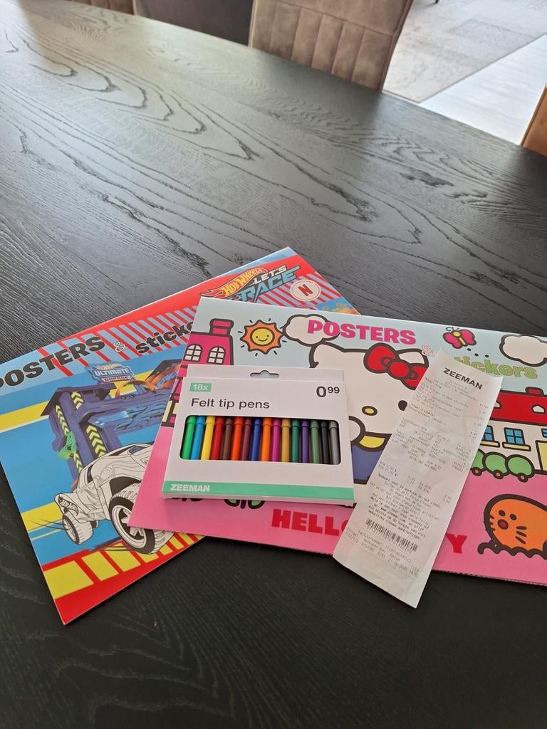 Teken- en knutselset: Hot Wheels, Hello Kitty & stiften, Hobby en Vrije tijd, Tekenen, Nieuw, Overige typen, Ophalen of Verzenden