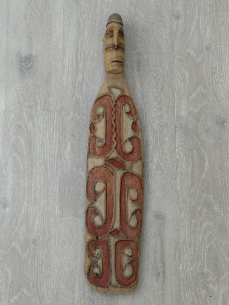 Asmat houten sago serveer schaal, Antiek en Kunst, Ophalen