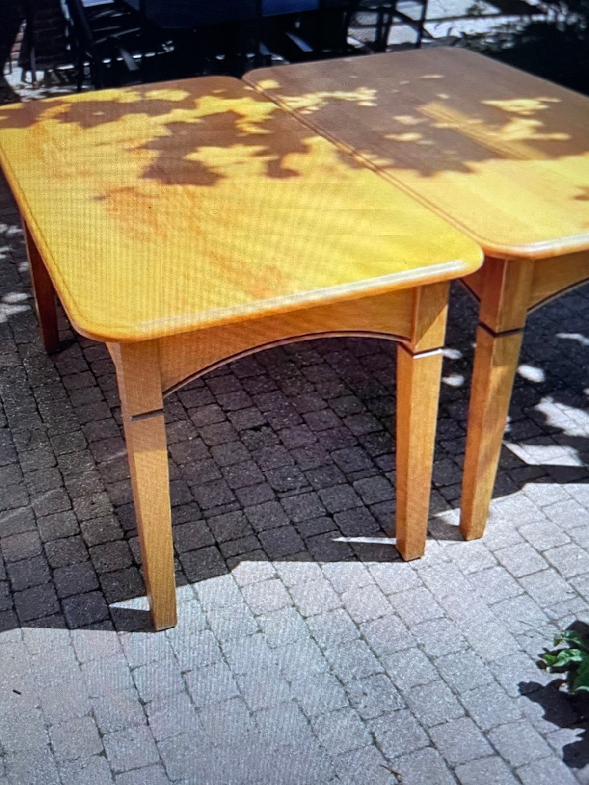 Eikenhouten eettafel met lade - Landelijke stijl (2 stuks), Ophalen, 100 tot 150 cm, Eikenhout, 50 tot 100 cm
