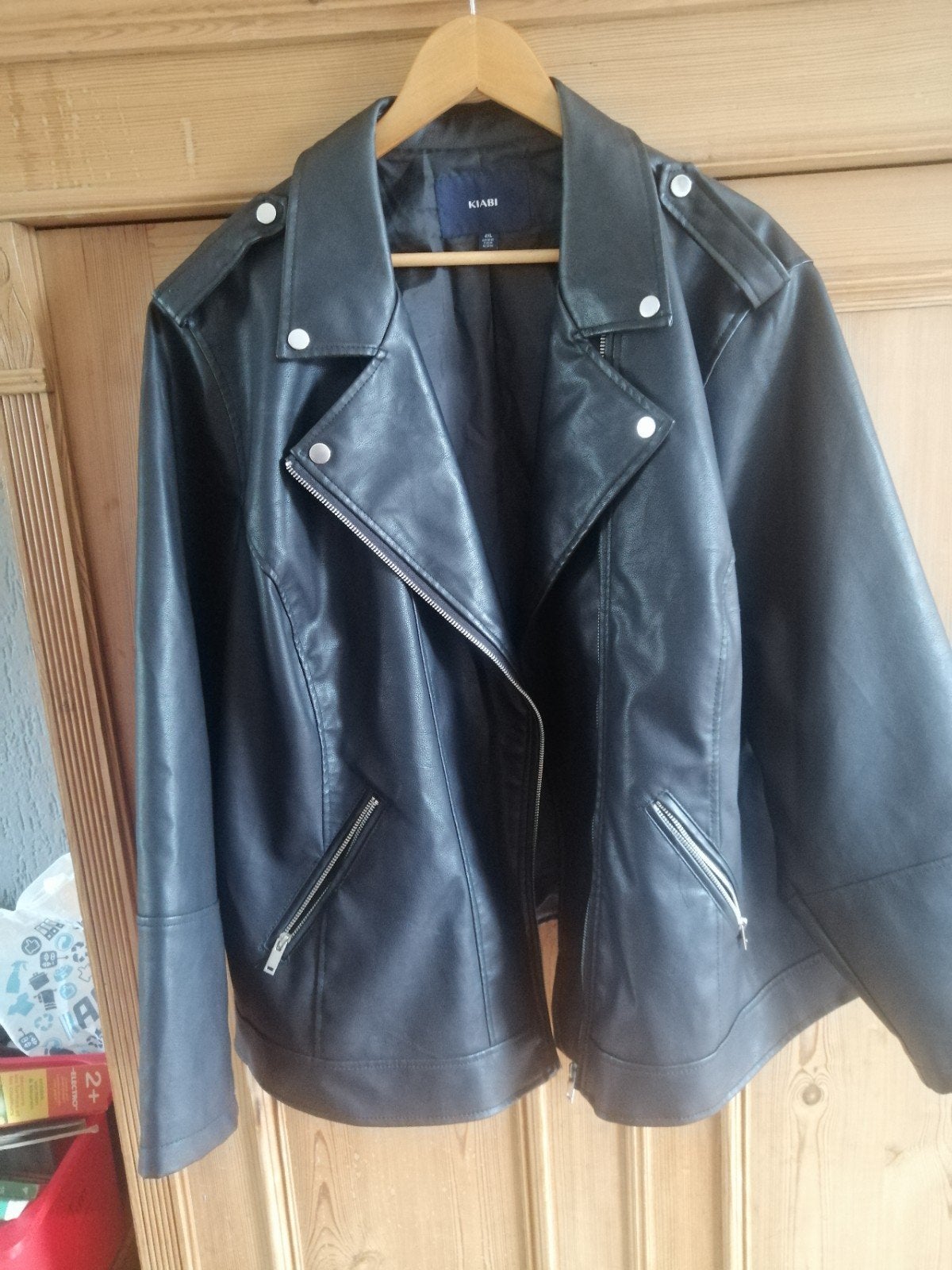 Grote maat biker jack, Kleding | Dames, Ophalen of Verzenden, Zo goed als nieuw, Maat 46/48 (XL) of groter, Zwart