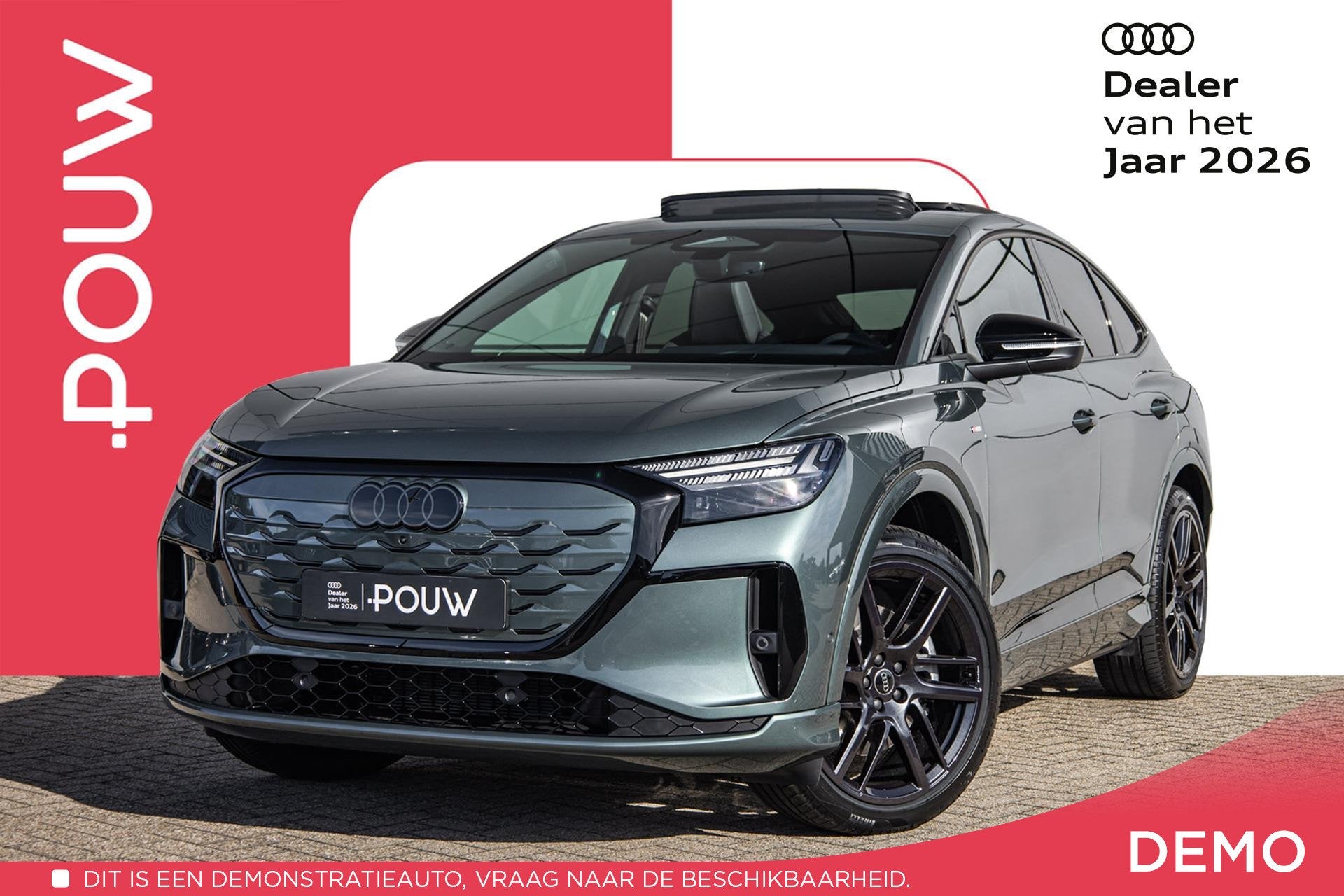 Audi Q4 Sportback e-tron 286pk S edition performance 82 kWh, Auto's, Automaat, Achterwielaandrijving, 510 min, Zwart