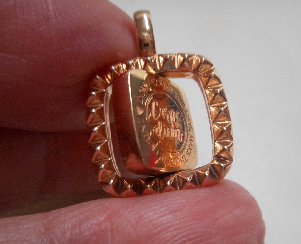 Zilveren mimoneda hanger rosegold en draaibaar nr.971, Gebruikt, Verzenden, Kruis of Symbool, Goud