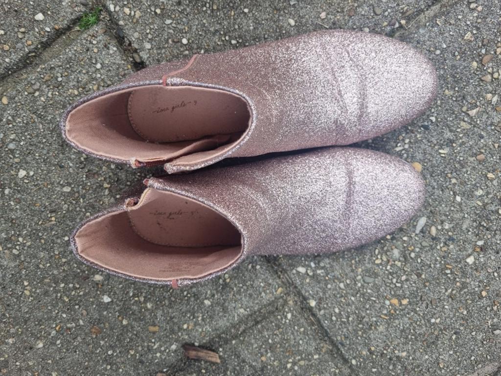Zara Girls Roze Glitter Laarzen Maat 37, Lage of Enkellaarzen, Roze, Gedragen, Zara Girls