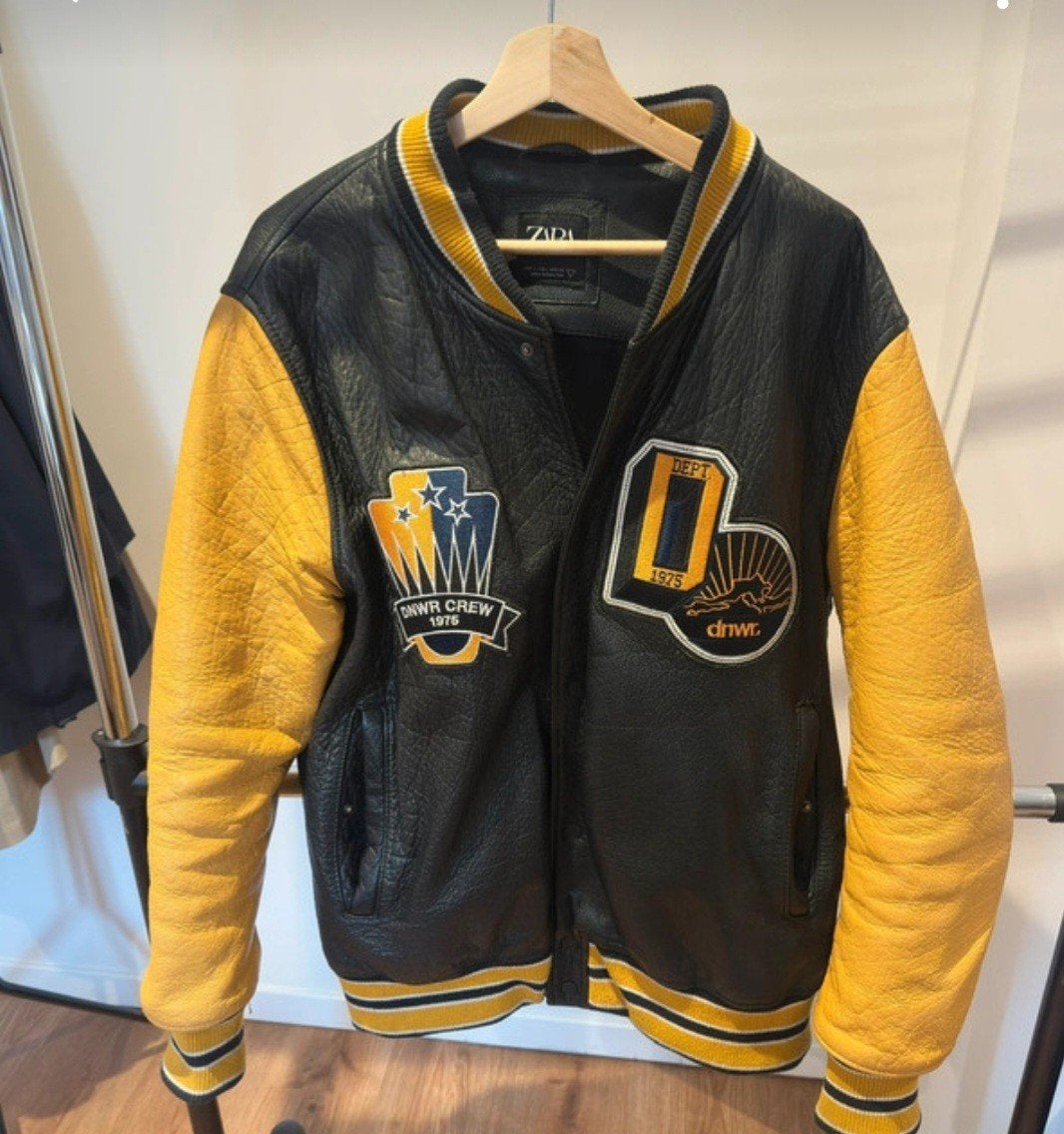 Zara Varsity Jacket, Maat 52/54 (L), Zara, Zwart, Ophalen of Verzenden