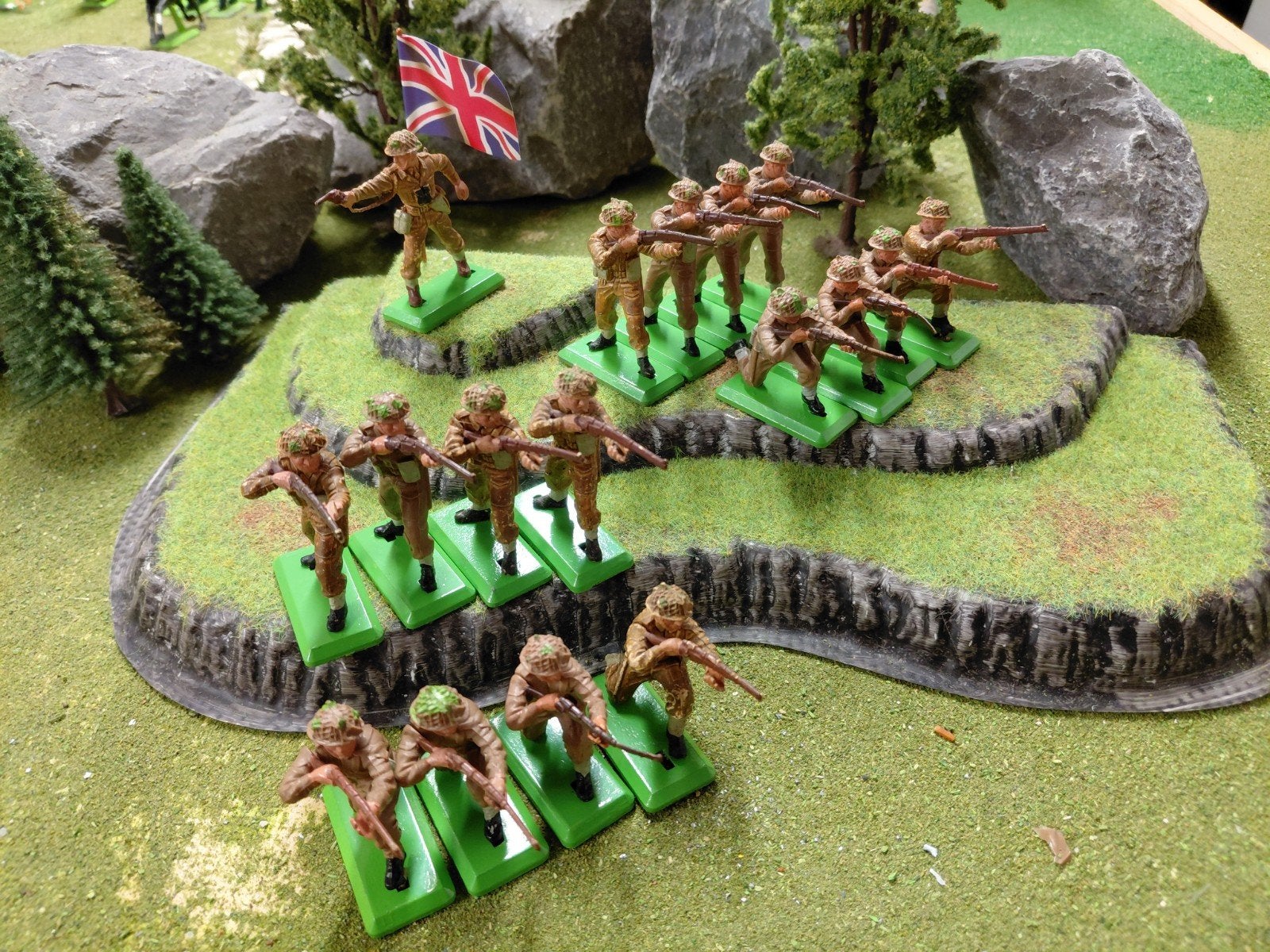 Britains Deetail soldaatjes Engelse infanterie Tommy's vuurl, Ophalen of Verzenden, 1:50 of kleiner