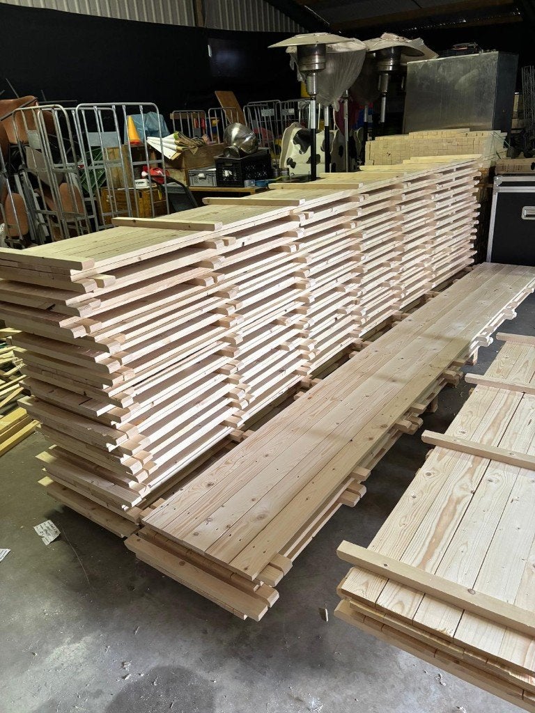Vlondervloeren 50x200cm / 50x400cm, Tuin en Terras, Ophalen of Verzenden, Nieuw, Hout