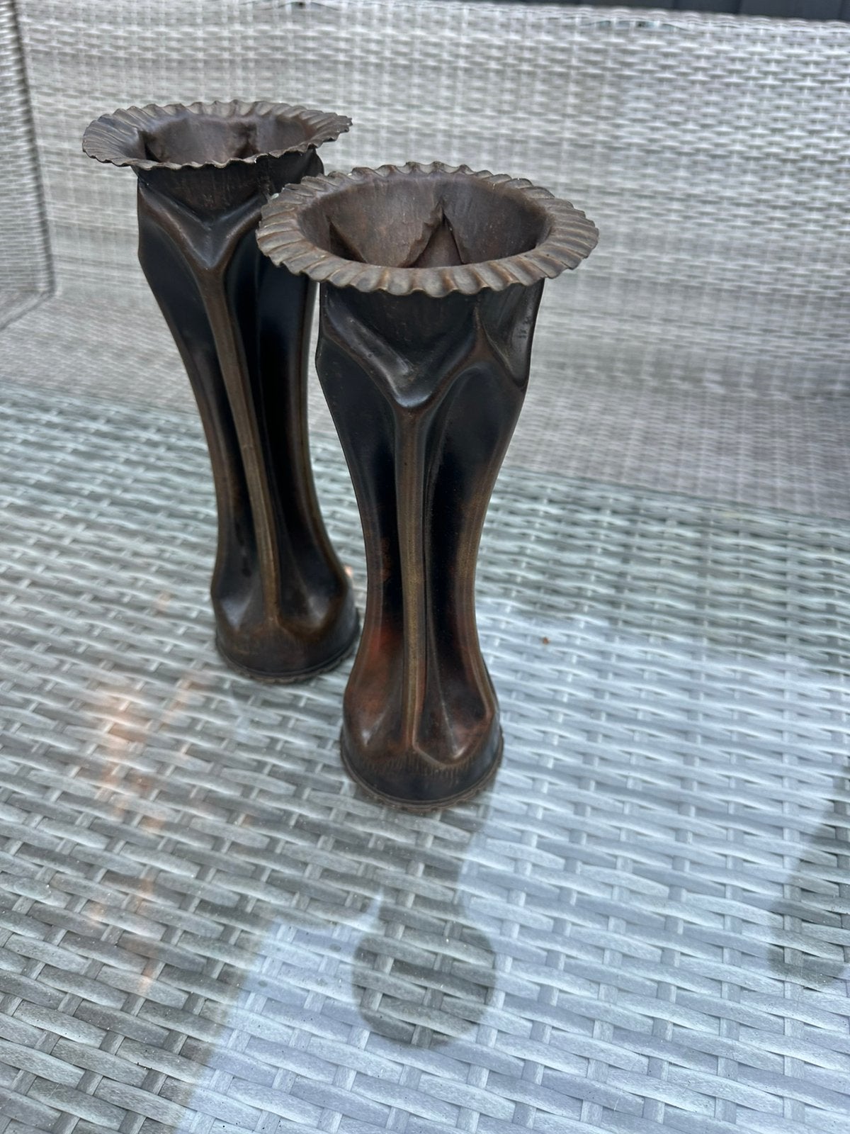 Set WWII Trench Art vazen - 75mm M18  hulzen (1943), Ophalen of Verzenden