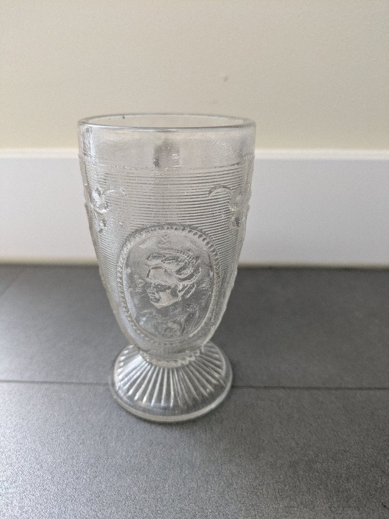 Antiek Wilhelmina Portretglas / Mosterdglas (ca.1910), Ophalen