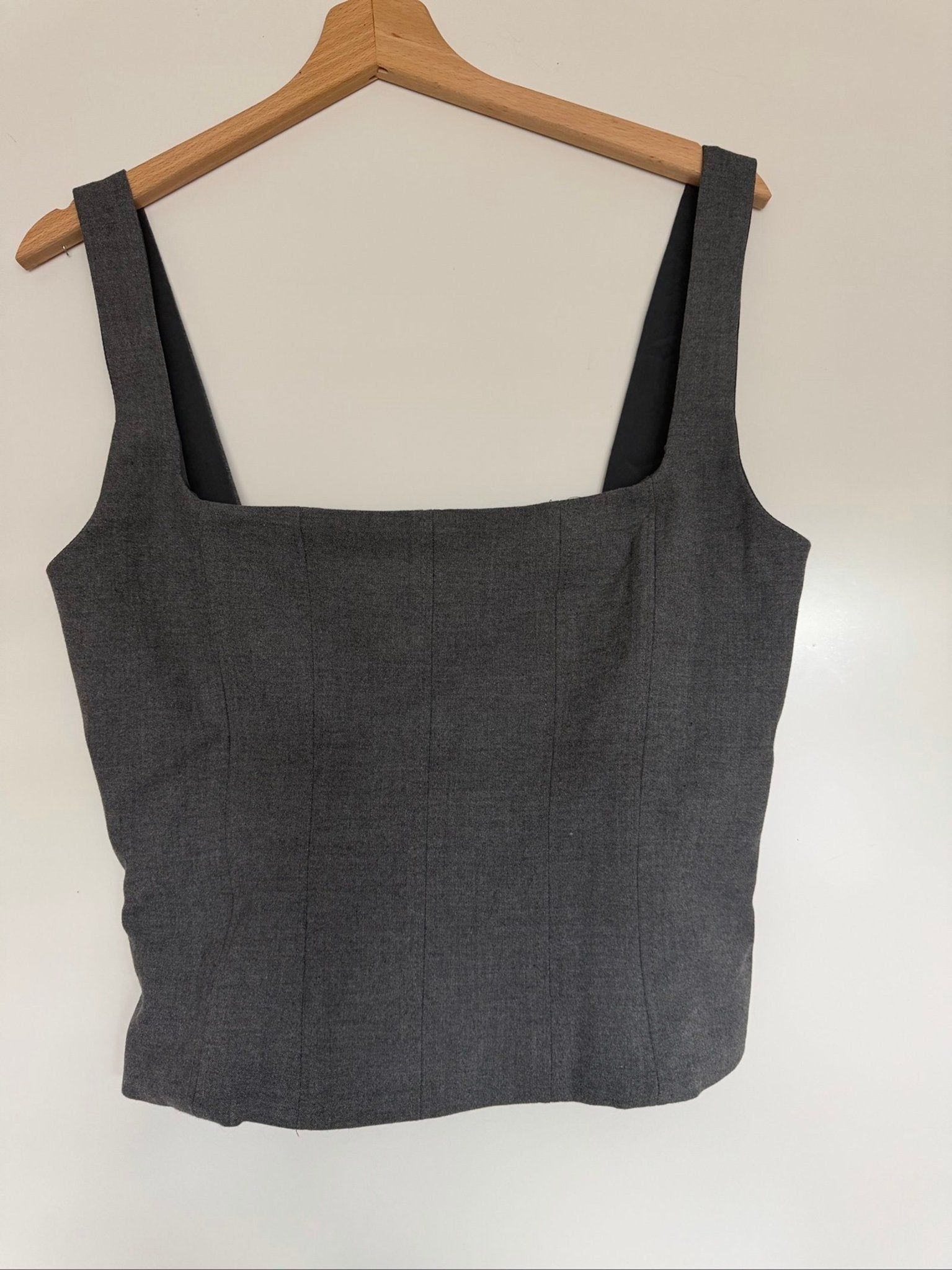 Zara Grijze Corporate Style Corset Top Medium, Ophalen of Verzenden, Gedragen, Zara