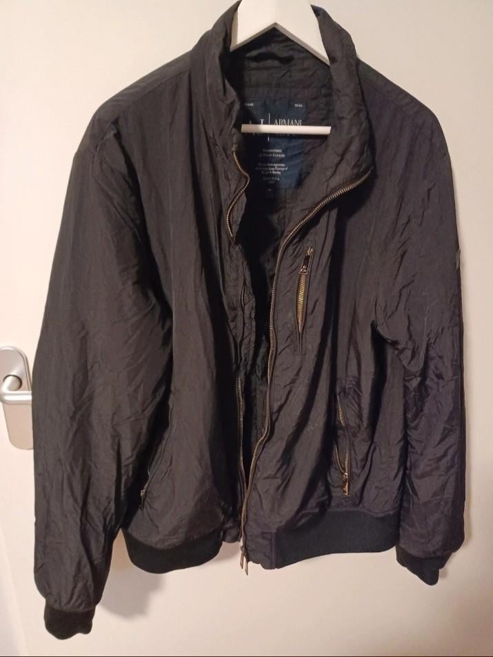 Armani Jeans bomber jack maat 54, Ophalen of Verzenden, Zo goed als nieuw, Maat 52/54 (L), Blauw
