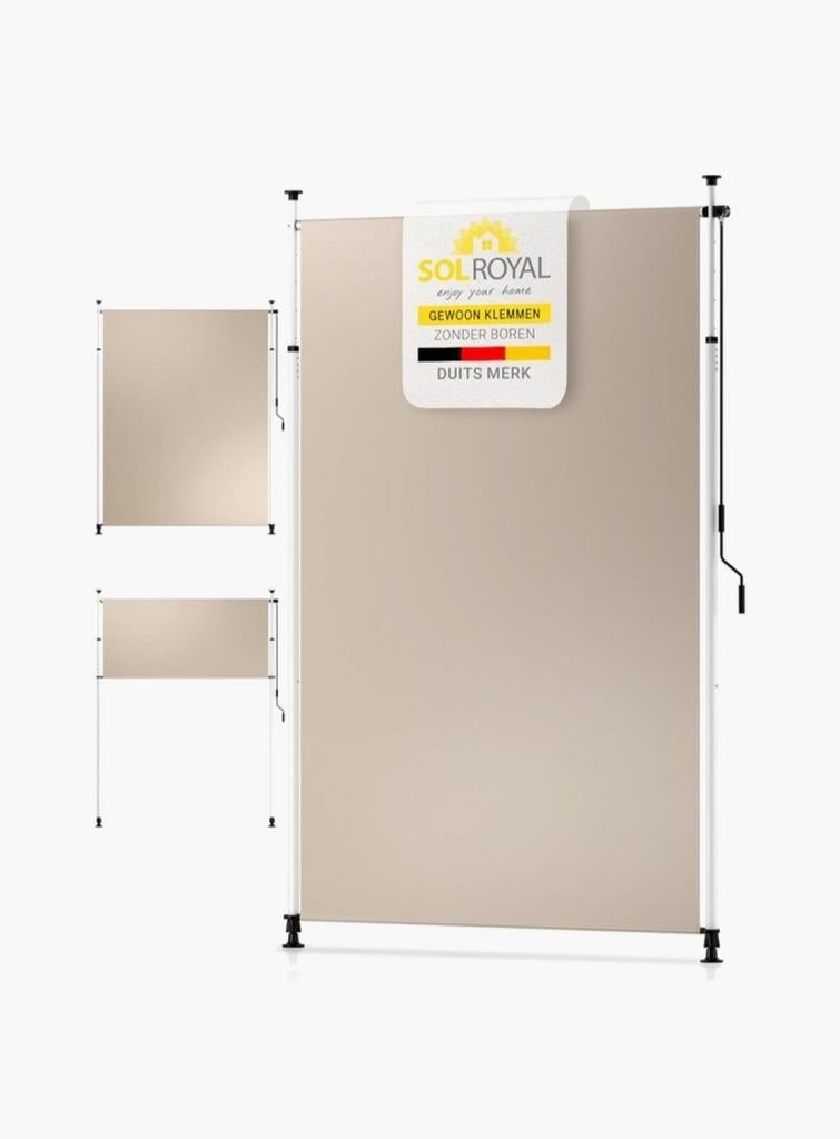 2 stuks Sol Royal Balkonluifel zonder Boren 150x310cm, Ophalen, Nieuw, Kweektent