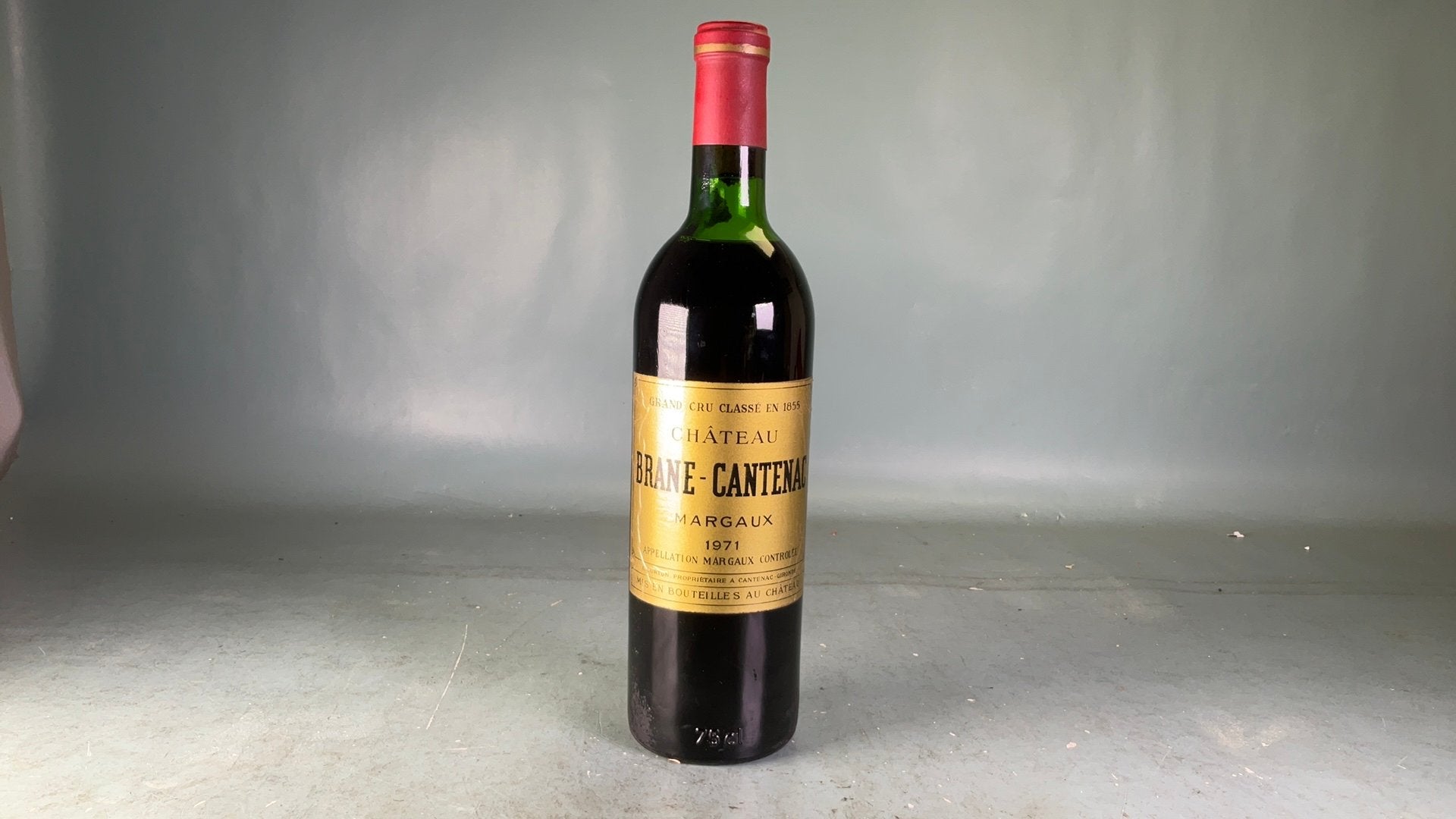 Chateau Brane-Cantenac , Margaux ,1971 , Grand Cru Classé ., Frankrijk, Ophalen of Verzenden, Zo goed als nieuw, Rode wijn