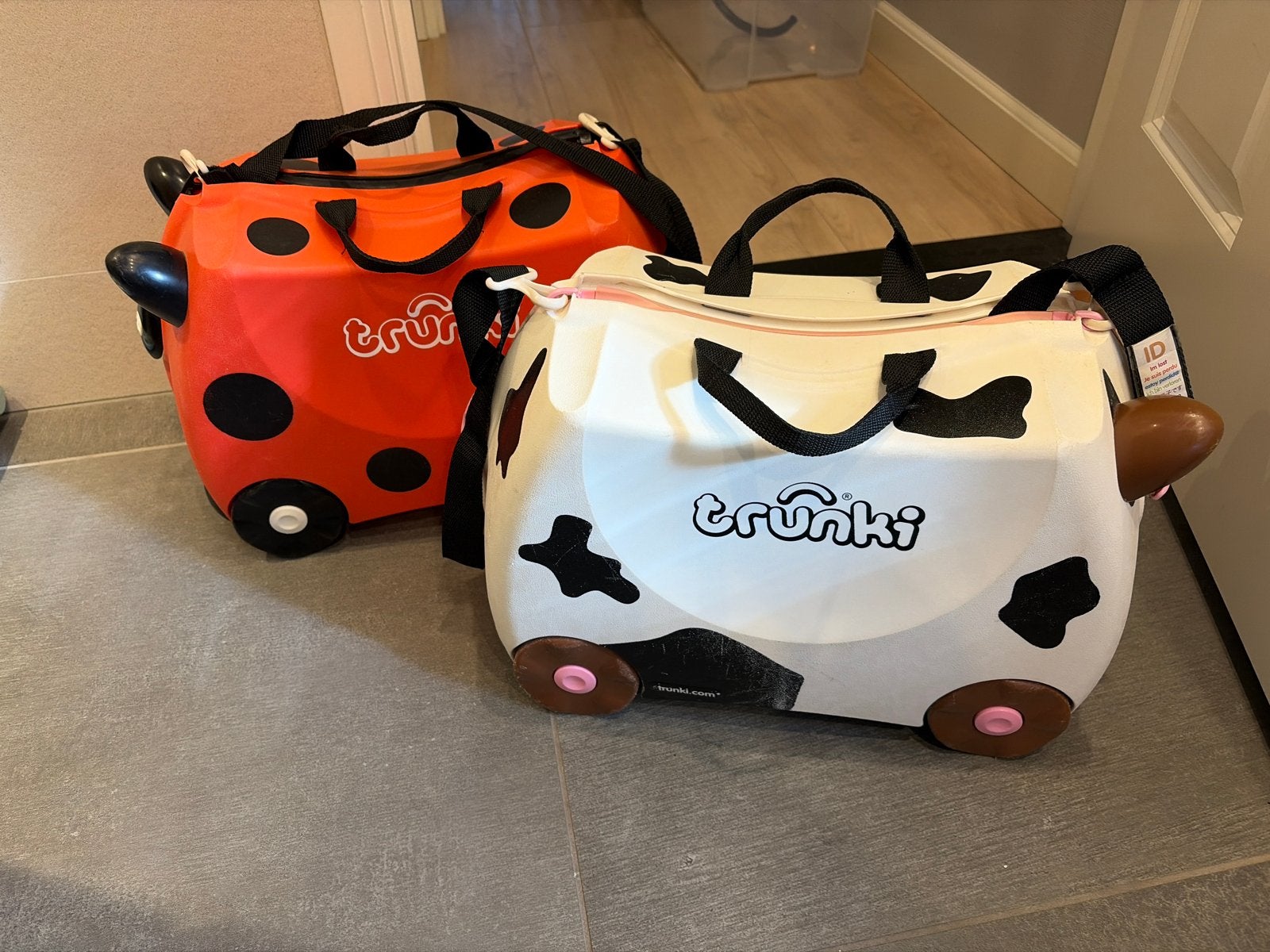 Twee Trunki kinderkoffertjes - Gebruikt, Gebruikt, Hard kunststof, Minder dan 50 cm, Minder dan 35 cm