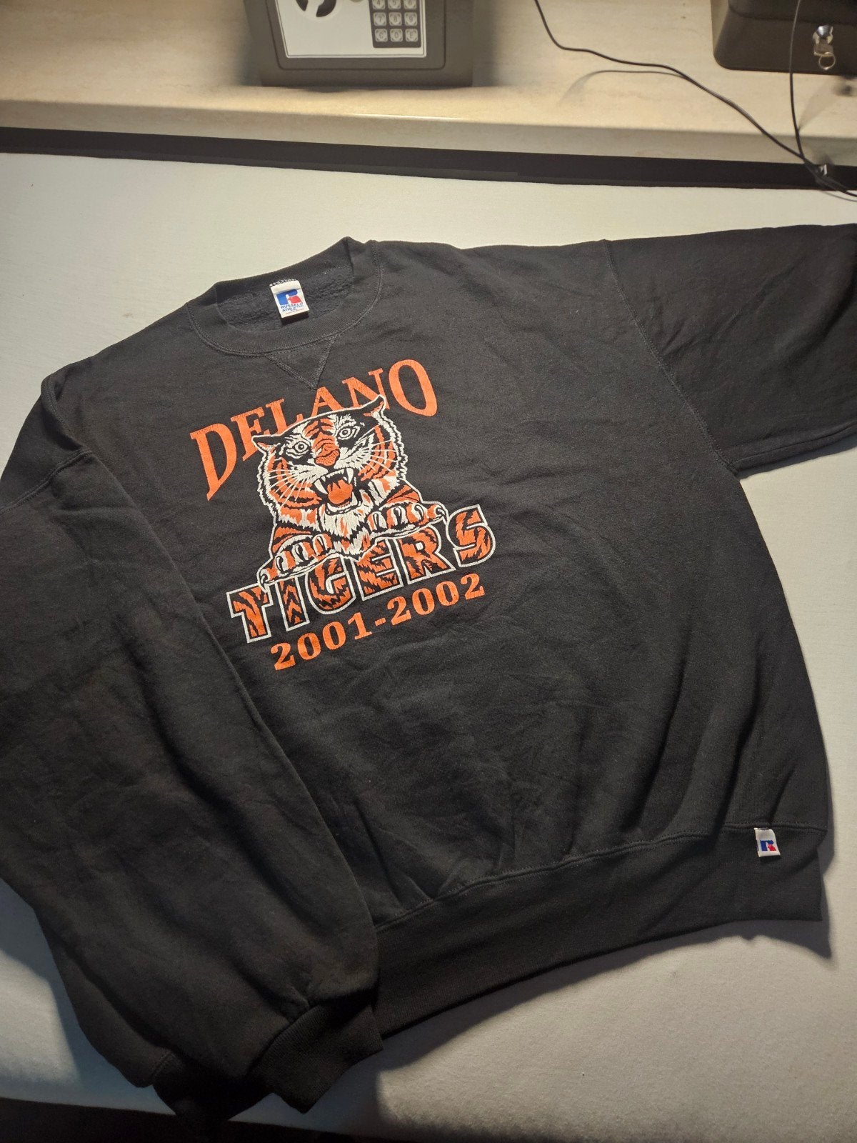 Vintage Russell Athletic Delano Tigers 2001-2002 Sweatshirt, Ophalen of Verzenden, Gedragen, Russell Athletic