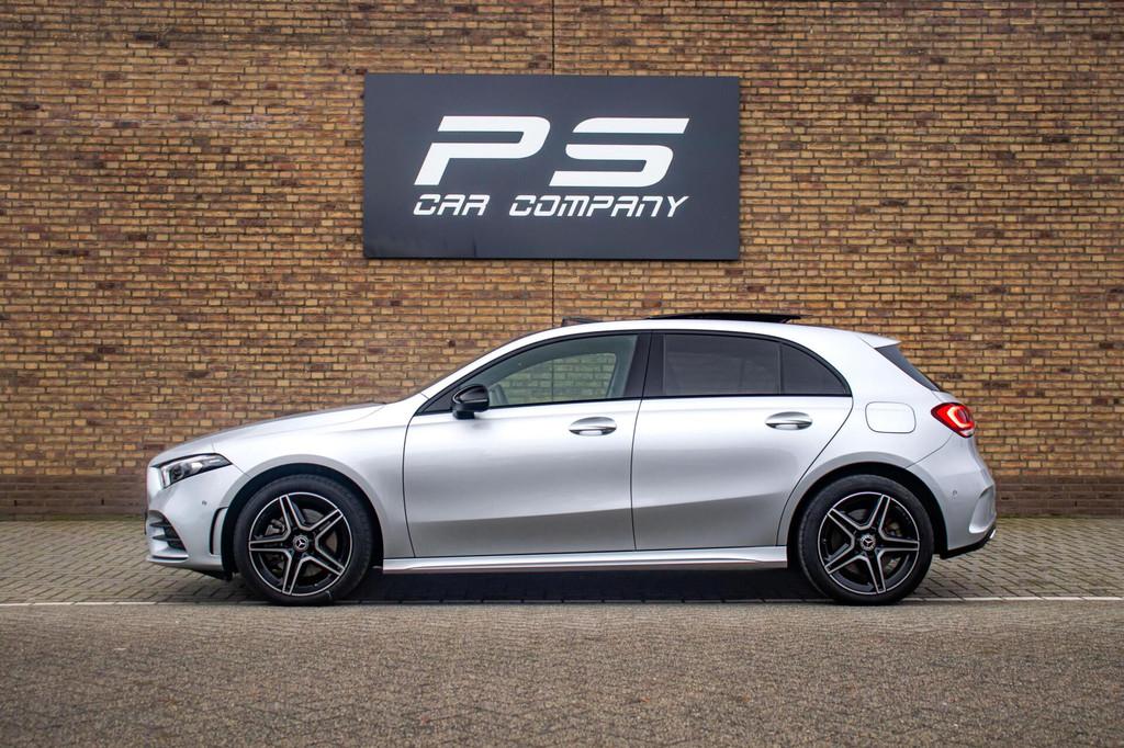 Mercedes A-klasse 250 e AMG-Line, 1ste eig, Pano, Ambient, Gebruikt, Zwart, 4 cilinders, Met garantie (alle)