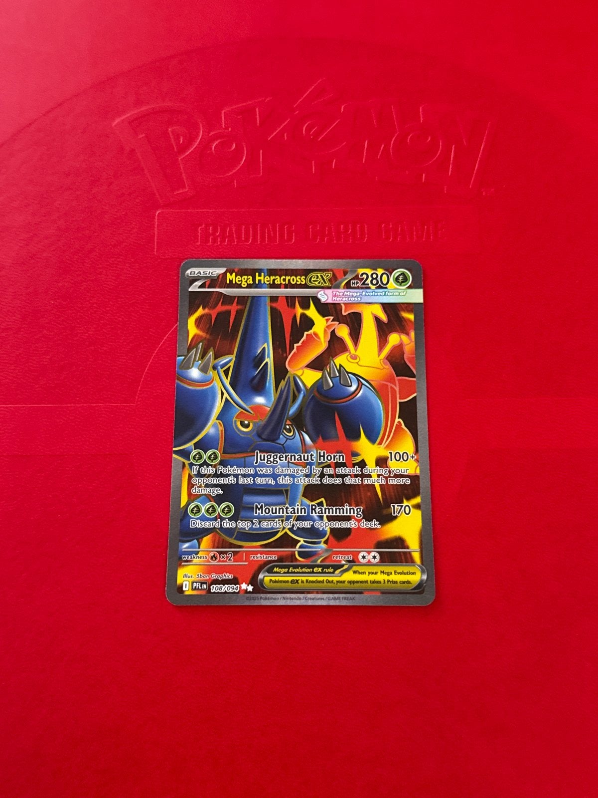 Mega Heracross EX #108/94, Ophalen of Verzenden, Zo goed als nieuw, Losse kaart, Foil