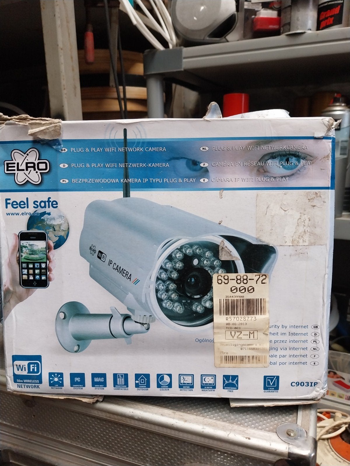 Elro C903IP Plug & Play Wifi IP Camera - Buitencamera, Ophalen of Verzenden, Gebruikt, Buitencamera