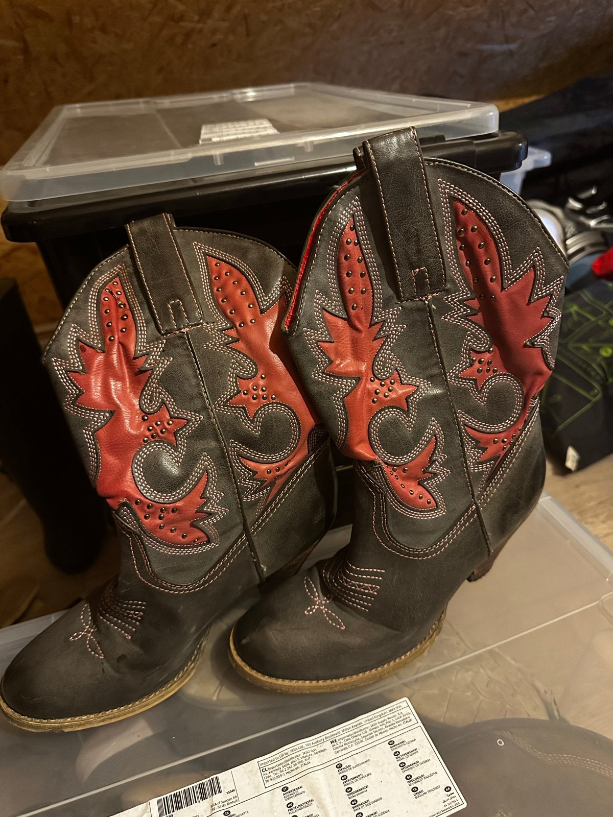 Tony Lama western boots - maat 38, Ophalen of Verzenden, Gedragen, Zwart, Lage of Enkellaarzen
