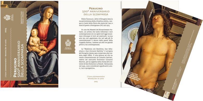 2 euro San Marino 2023 - Pietro Perugino (BU), Ophalen of Verzenden, San Marino, 2 euro, Setje