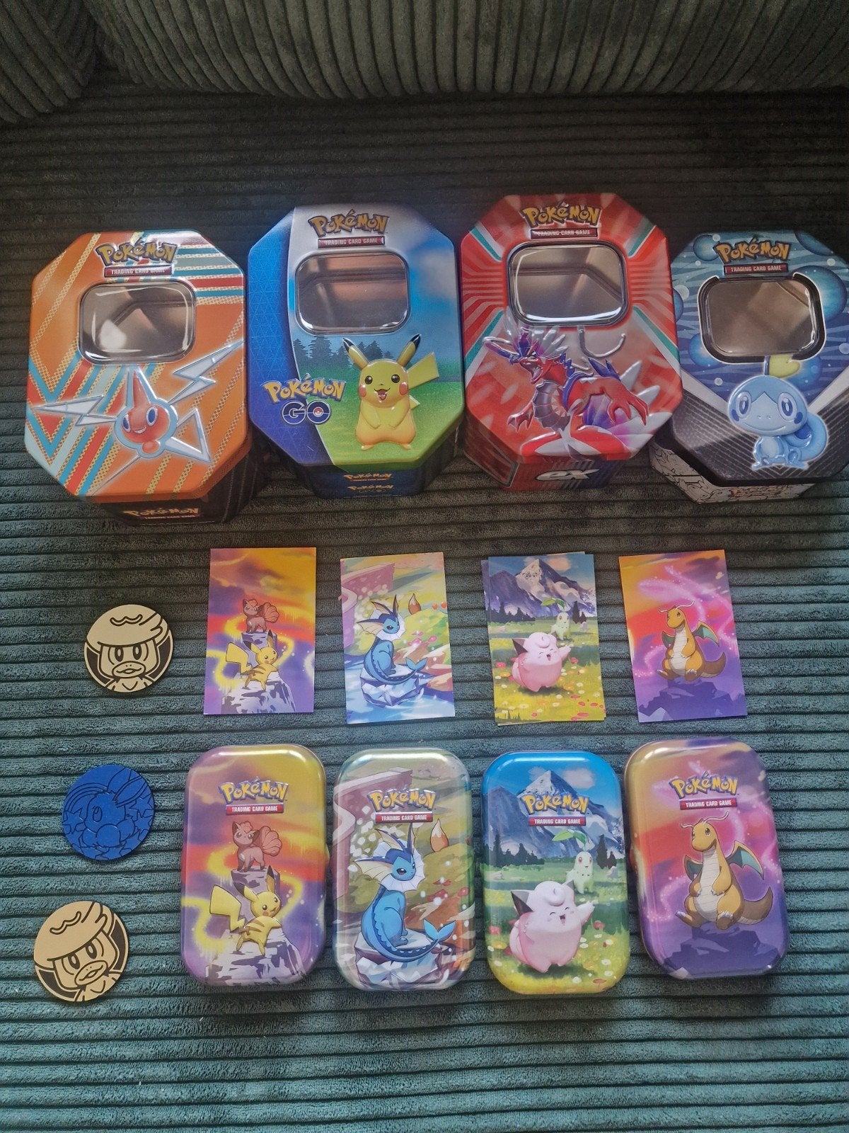 Pokemon lege Tins/stickers en munten., Ophalen, Zo goed als nieuw, Overige typen