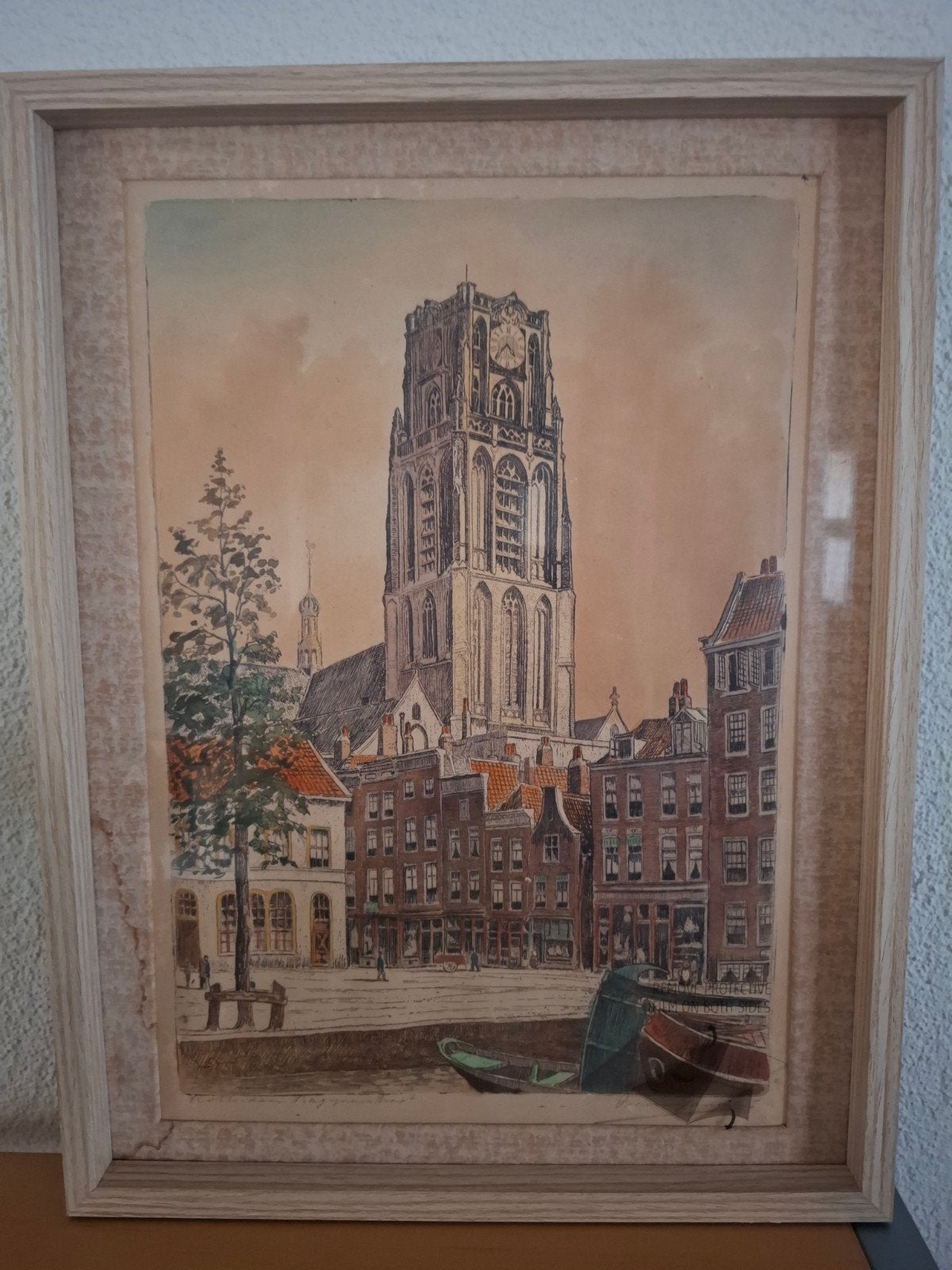 Laurens kerk Rotterdam, kleurenets van Marius Janssen, Ophalen of Verzenden