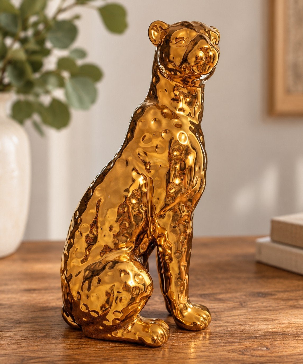 Gouden Panter Beeld PTMD, Huis en Inrichting, Ophalen of Verzenden, Zo goed als nieuw, Goud, Metaal