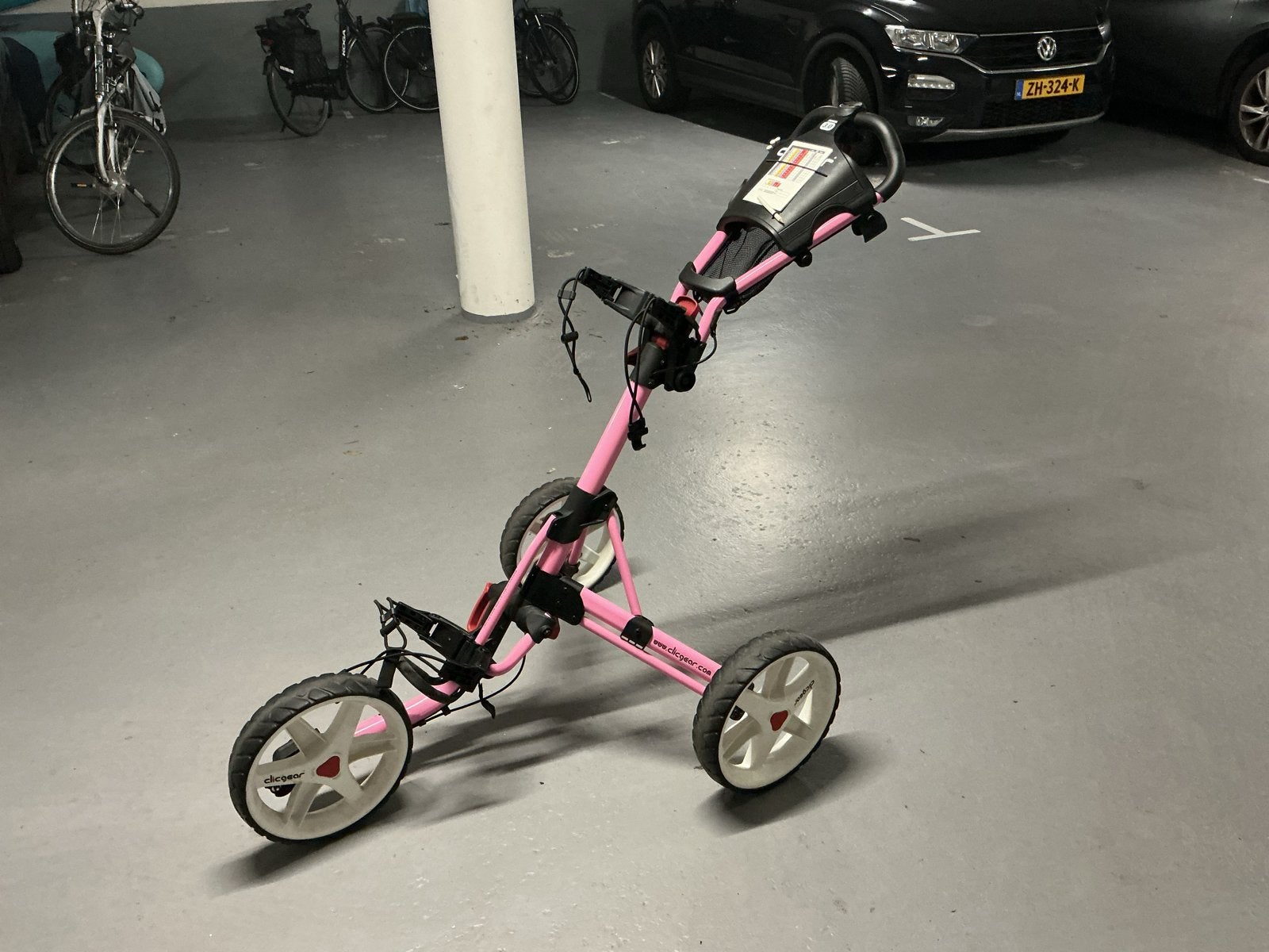 Roze Clicgear Golftrolley - Zo goed als nieuw