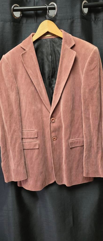 Hans Ubbink fluwelen colbert - Maat 50, Kleding | Heren, Kostuums en Colberts, Zo goed als nieuw, Maat 48/50 (M), Roze, Ophalen of Verzenden