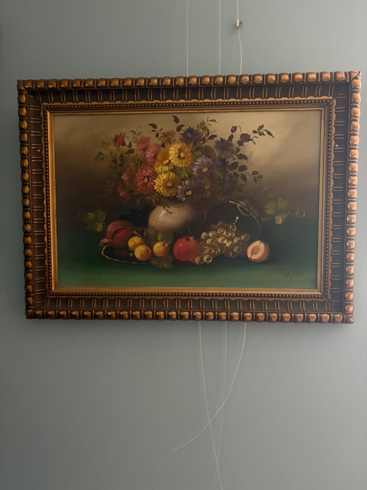 Olieverf schilderij Tilly Moes, Bloemen, Paneel, Ophalen of Verzenden, Olieverf