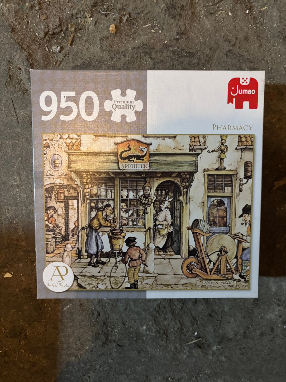Anton Pieck puzzel de apotheek, Ophalen of Verzenden, 500 t/m 1500 stukjes, Zo goed als nieuw, Legpuzzel