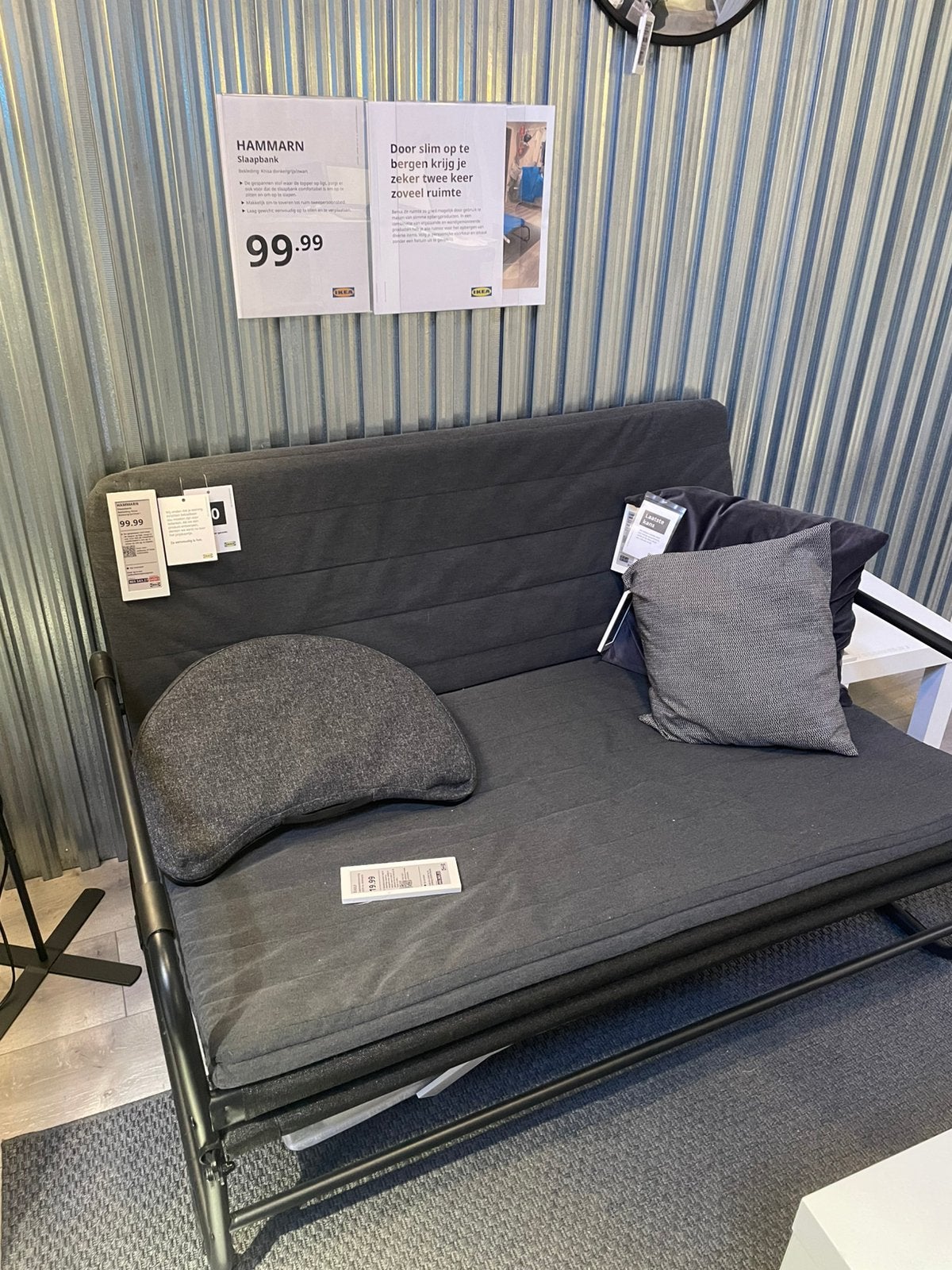hammarn slaapbankje ikea, Ophalen, Zo goed als nieuw, Eenpersoons