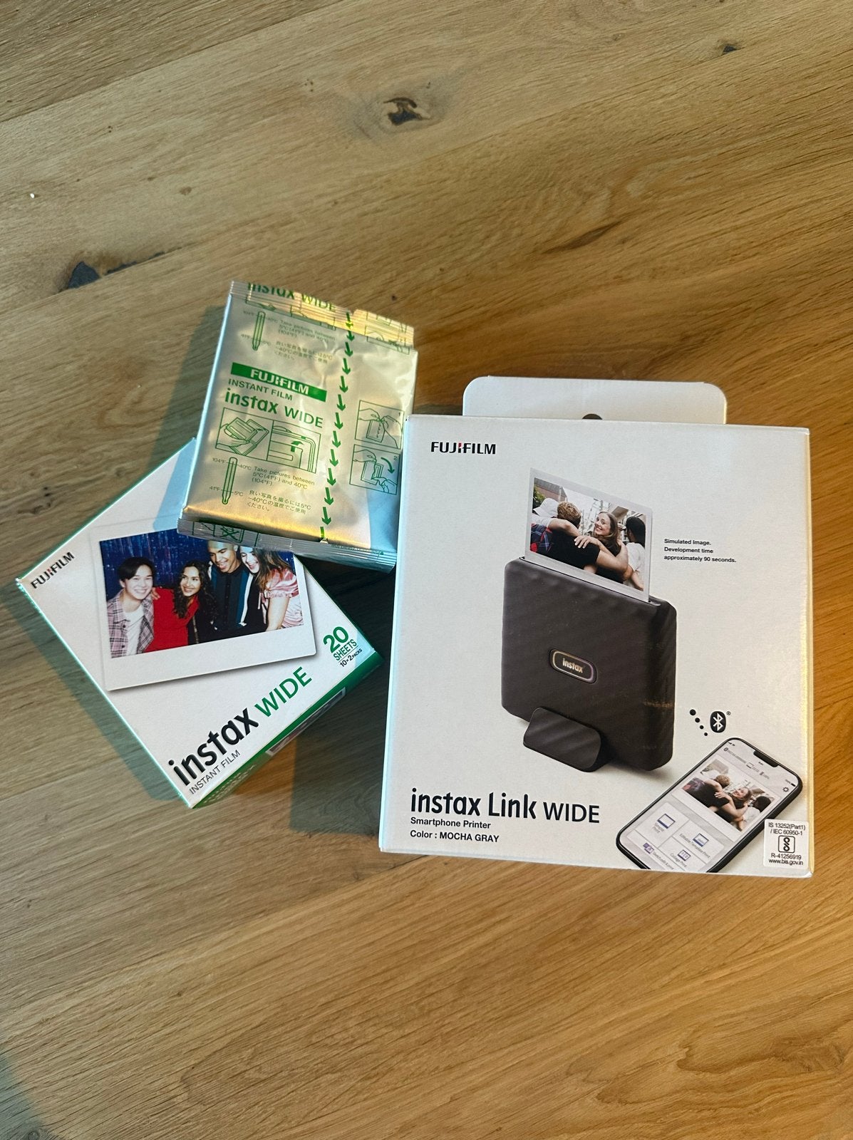 Fujifilm Instax Link Wide printer + 30 vellen film, Ophalen of Verzenden, Nieuw