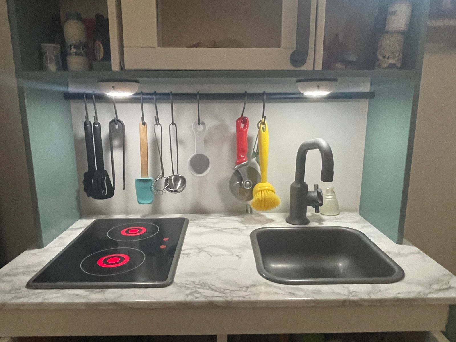 Grote speelgoedkeuken met accessoires en kassa, Ophalen, Zo goed als nieuw, Jongen of Meisje