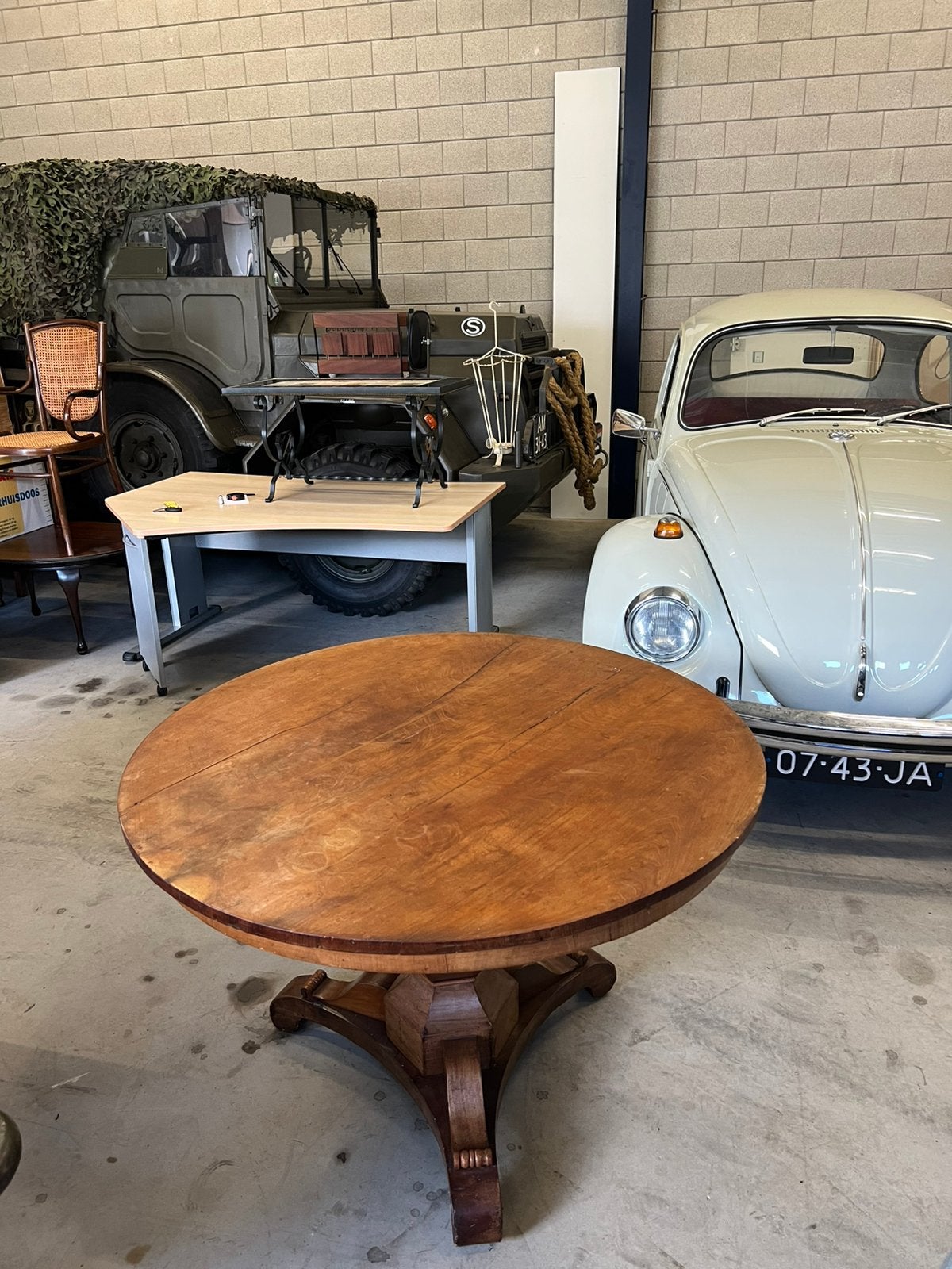 Mahoniehout BIEDERMEIER Tafel + event. 4 STOELEN Queen Anne, Ophalen, Gebruikt, Biedermeier, 4 tot 6 stoelen