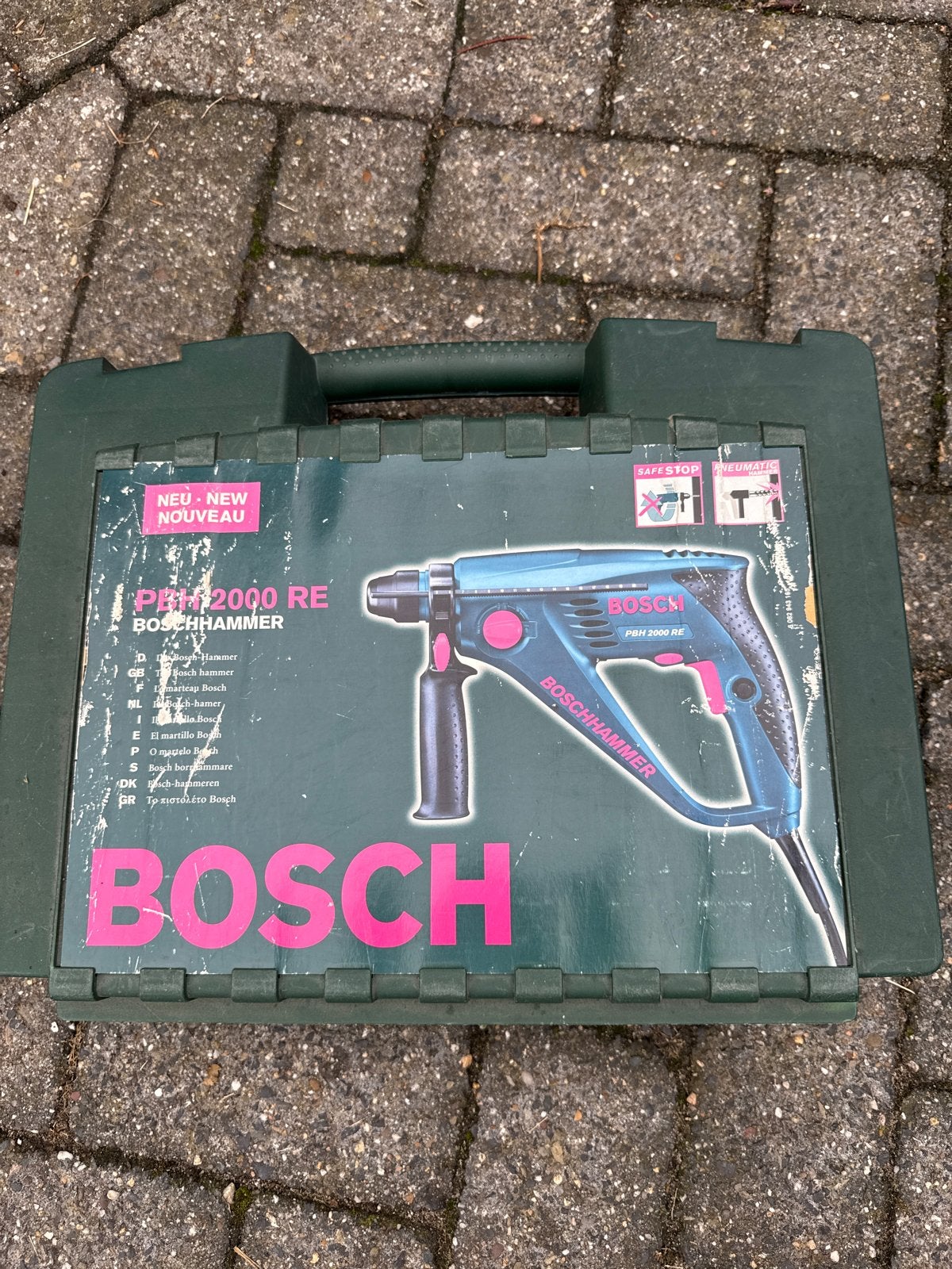 Bosch PBH 2000 RE Boorhamer - Gebruikt, in koffer, Boor- en/of Breekhamer, Ophalen of Verzenden, Klopboormechanisme, Gebruikt