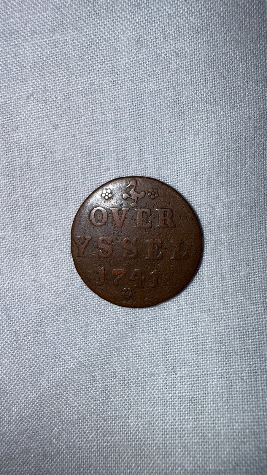 Overijssel (Kampen) 1741 koperen Duit munt (ZeerFrai), Ophalen of Verzenden, Vóór koninkrijk, Overige waardes, Losse munt