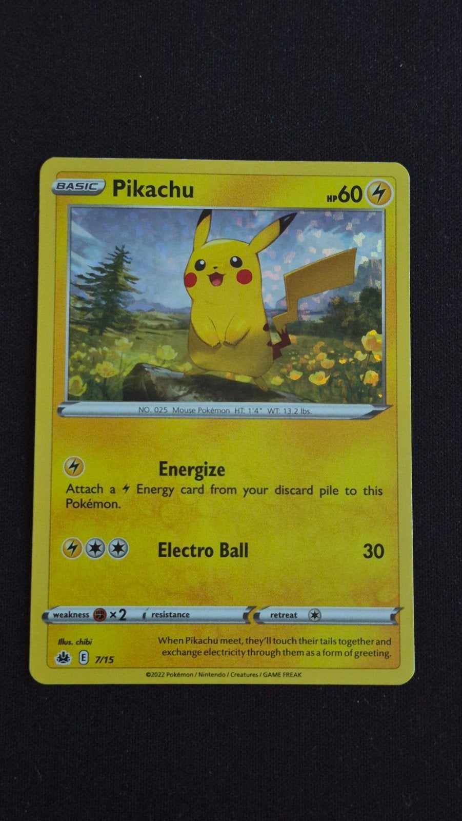 Pikachu 7/15 – McDonald's Match Battle 2022, Verzenden, Zo goed als nieuw, Losse kaart