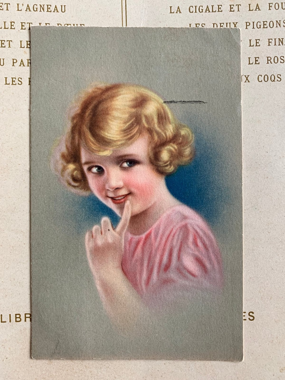 1935 Meisje in roze jurk (NN), Ophalen of Verzenden, 1920 tot 1940, Gelopen, Kinderen