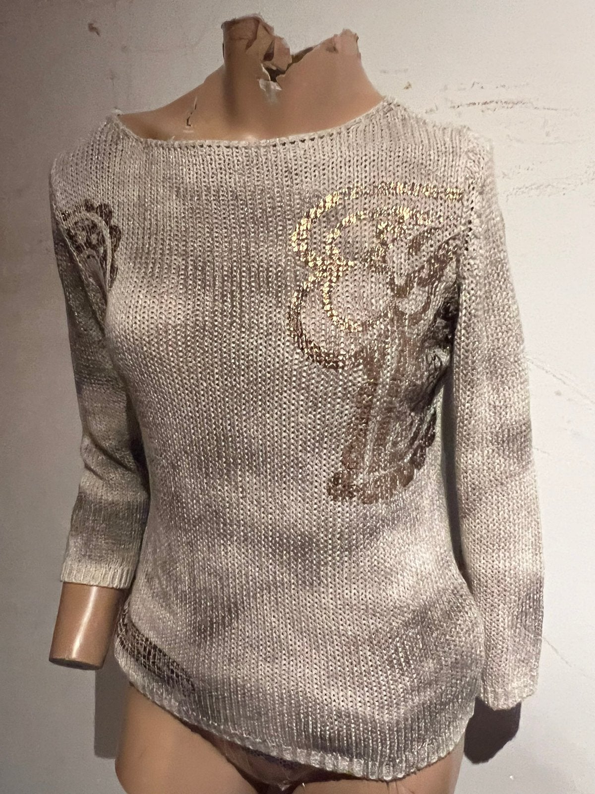 BETTY BARCLAY trui beige goud maat s zgan, Maat 38/40 (M), C, R, Beige