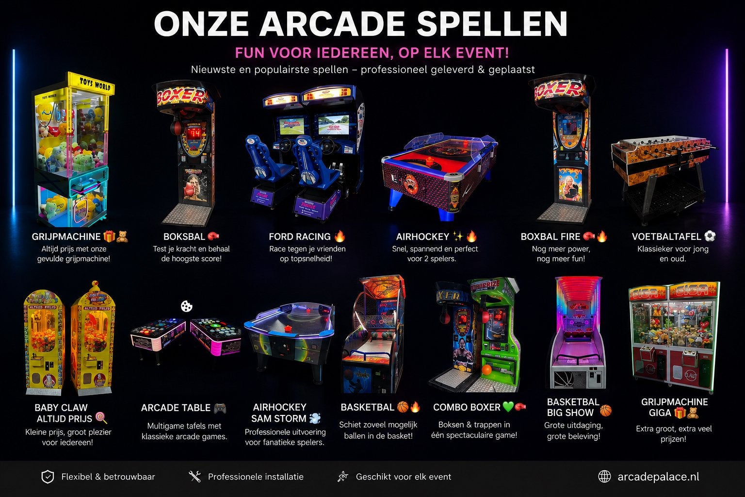 Arcade Verhuur – Fun Gegarandeerd, Verzenden, Zo goed als nieuw