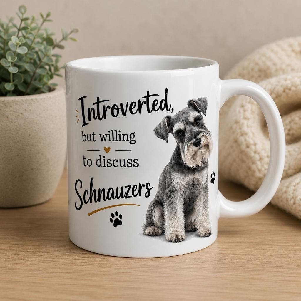Introverted, but willing to discuss Schnauzers mok, Verzenden, Nieuw